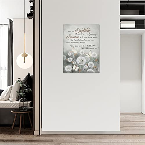 Rustic Gray Wall Art Country Dandelion Butterfly Wall Decor Dandelion Pictures Canvas Prints Motivational Framed Modern Artwork For Home Living Room Bedroom Bathroom12 X16 #TOP2