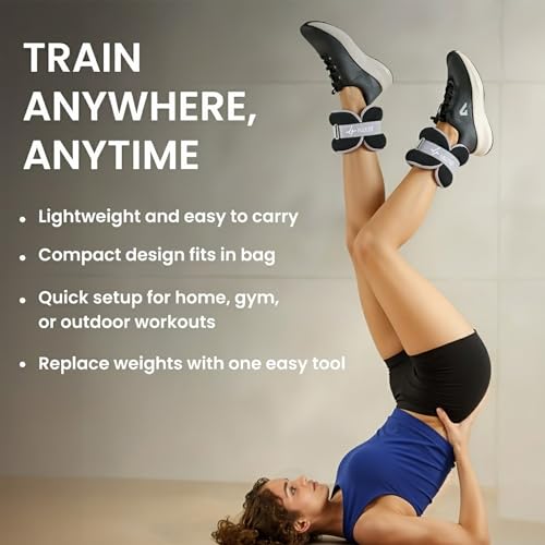 Image of PulseITWeightMax Adjustable Wrist & Ankle Weight Straps. Resistance Weight Bands with Secure Strap. Strength Training, Cardio, Rehab, Pilates & Physiotherapy- Unisex Fitness Gear Black (2x2kg)