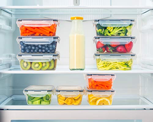 Food Storage Containers 10 pack (30 oz) | BPA- Free Plastic with Lids | Leak-proof Airtight Reusable Tupperware for Meal Prep, Lunches and Kitchen Organization Storage by Fullstar