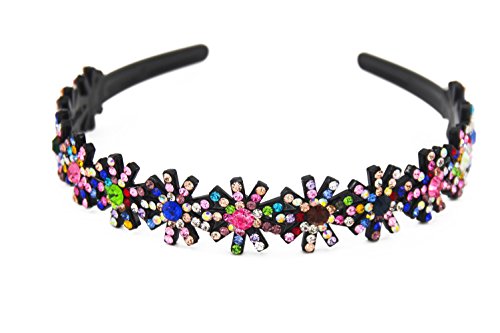 Yeshan Sparkle Crystal Rhinestone Plastic Headband,Hairband for Girls,Multicolor