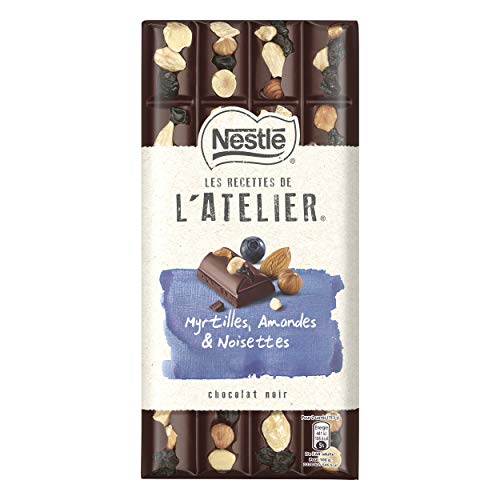 Nestlé Chocolate negro, arándanos, almendras y avellanas – La tableta de 195 g