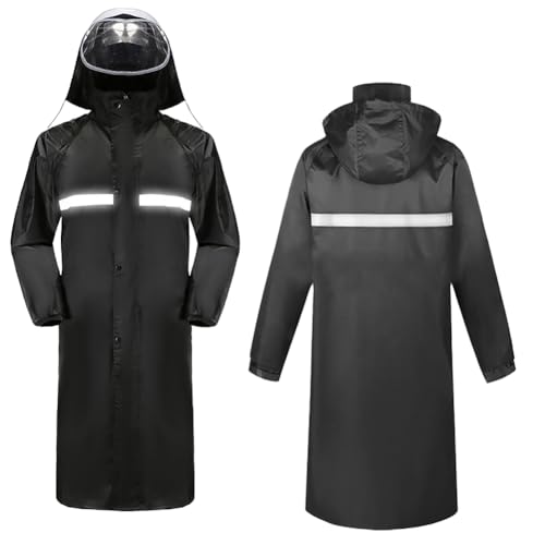 Opiniones y reviews de Impermeable Negro para comprar online. 49 Impermeable para Lluvia, MCSWSEE Impermeable Reflectante para Adulto, Poncho de Lluvia Impermeable con Capucha, Chubasquero con Protector Facial de Doble Capa para Hombre y Mujer...