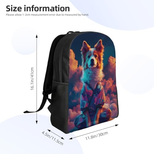 Comfort Fit Unisex Dog Kimono Clouds Sky Backpack Durable for Daily Commute & Travel Adventures 16 Inch4