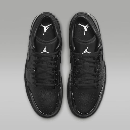 Nike Air Jordan 1 Low SE Women's Shoes (HJ7743-010, Black/White/Metallic Silver/Black) Size 5.5