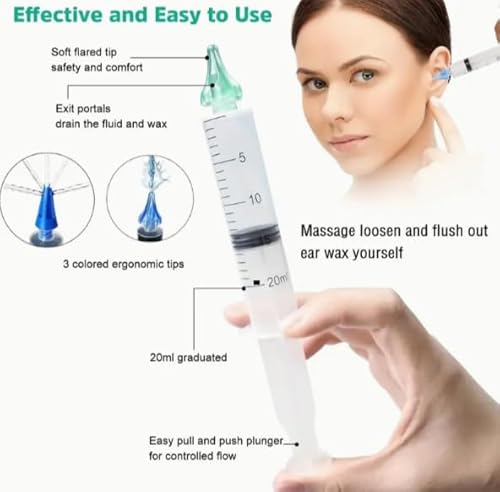 2 Piece Ear Syringe Kit - Ear Wax Removal Tool - Random Colour Ear Syringes for Effective Ear Cleaning - Earwax Removal - Ear Wax Cleaner - Easy Ear Cleaning at Home - Simple & Effective Solution - Image 4