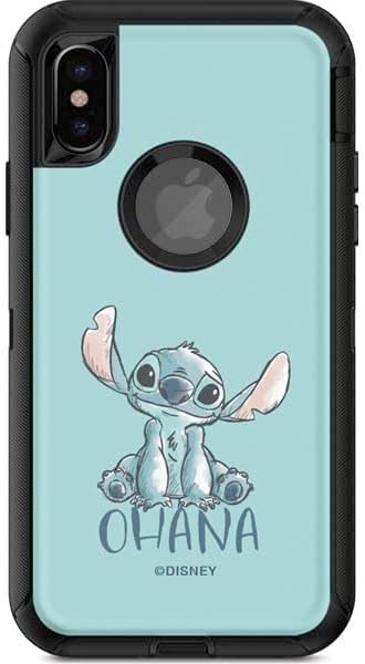 Skinit Decal Phone Skin Compatible with OtterBox Defender iPhone X/XS - Officially Licensed Disney Lilo and Stitch Character Pattern Design