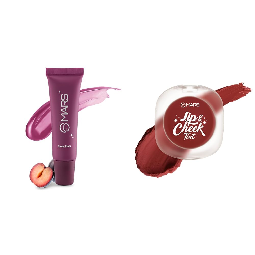 MARS Lippy Top Hydrating Lip Gel 10ml 05-SWEET PLUM MARS Lip Cheek Tint for Bold Pop Color 2.8 gm 04-Ruby Red - Protect Your Energy-picture-15