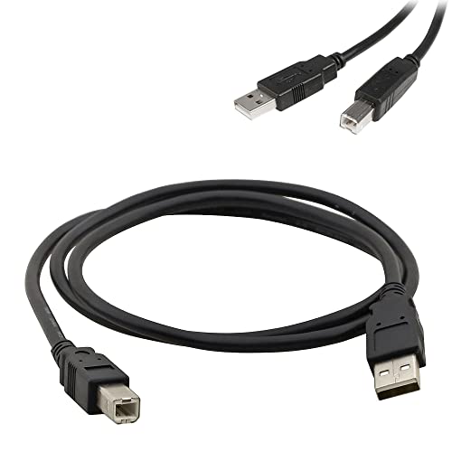 SIMPLETEK - Câble USB AB A-B A/B pour imprimante bureau/disque externe / ordinateur ordinateur / moniteur HUB USB/UPS groupe de compteur 1,8 m (noir) Cover