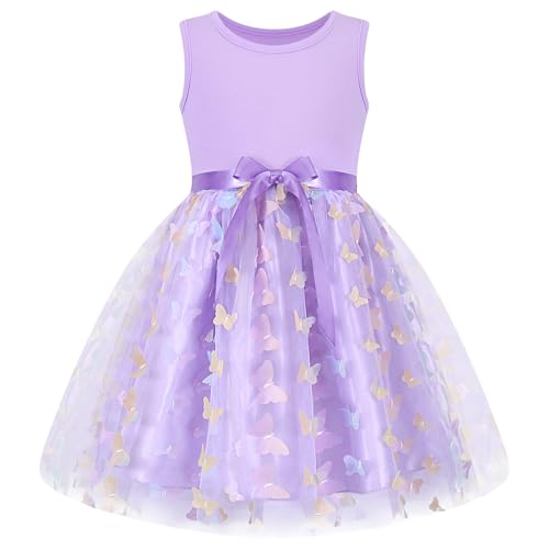 Toddler Tulle Dress Little Girls Summer Sleeveless Dresses Kids Tutu Princess Party Formal Sundress 2-8Y