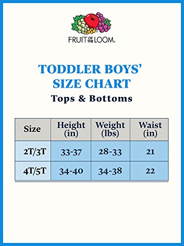 Fruit of the Loom Boys' Cotton White T Shirt, Toddler - 6 Pack - White, 4T/5T