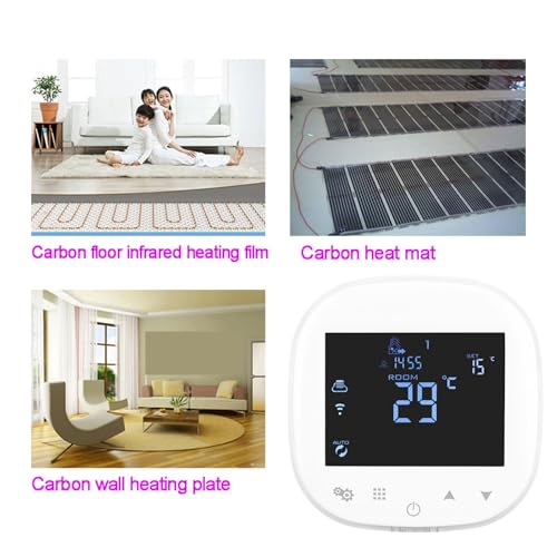 Thermostat Intelligent WiFi programmable régulateur de température mural blanc ABS - 5