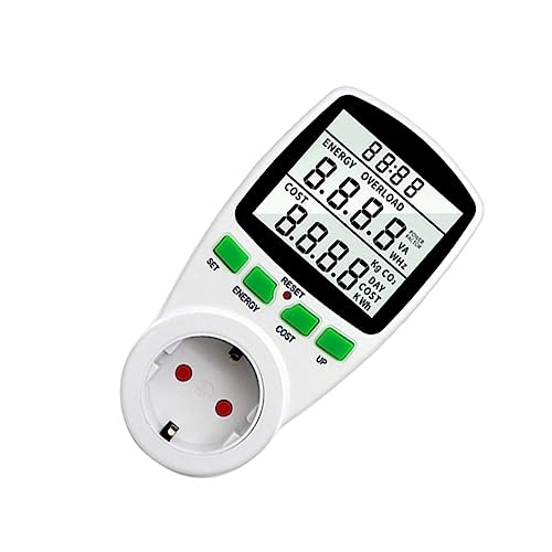 DIYEAH monitor de uso de electricidad monitor de consumo de energía enchufe del medidor de potencia monitor de potencia digital amperios de tensión de energía abdominales