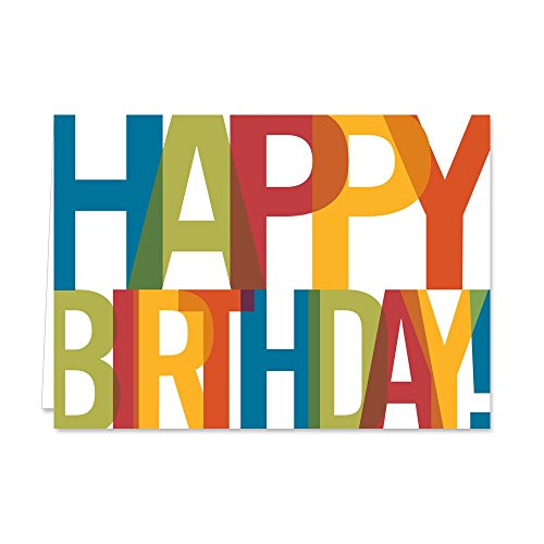 Canopy Street Snappy Birthday Cards / 36 Note Cards And Envelopes / 6 Colorful Birthday Designs / 4 5/8" X 6 1/4" Birthday Greeting Cards With Blank Inside #TOP5
