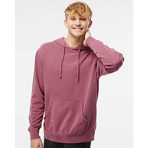 Independent Trading B22176854 Heavyweight Pigment-Dyed Hooded Sweatshirt, Pigment Maroon - Medium4