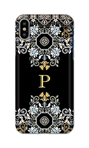 Image of Printed Hard Back Cover Case for Apple iPhone X | iPhone 10 | iPhone Xs | iPhone 10s Back Cover (Alphabet P) -1803