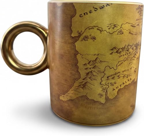 Image of Silver Buffalo Lord of the Rings Gondor Map Foil Ceramic Mug, 20oz
