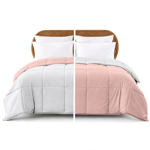 Image of Modern Threads Down Alternative Reversible Comforter Blush /White California King