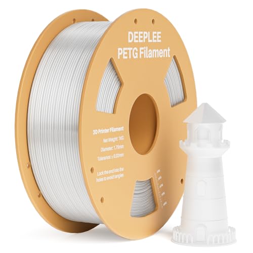 Image of PETG 3D Printer Filament 1.75mm 1KG, Dimensional Accuracy + /- 0.02 mm, High Toughness & Impact Resistance PETG Filament Fits FDM 3D Printers, Transparent