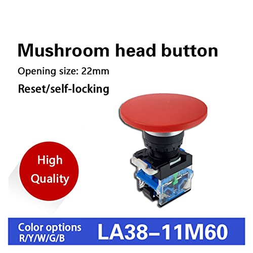 Bouton poussoir auto-réinitialisation 60 mm pour panneau