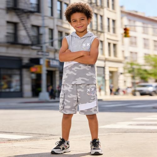 Image of Boys Clothes 2 Piece Size 6-13Y Short Sleeve T-Shirt & Shorts Set Casual Kids Boys Spring Summer Outfits