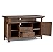 SIMPLIHOME Redmond SOLID WOOD 54 inch Wide Transitional TV Media Stand in Rustic Natural Aged Brown For TVs up to 60 inches for the Living Room and Entertainment Center