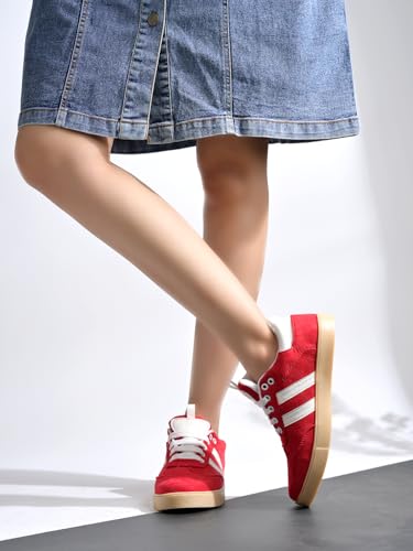 Image of Shoetopia Women's Casual Sneakers || Stylish Lace-Up Sports Shoes with Comfortable Sole || Lightweight Daily Footwear Walking & Running Shoes
