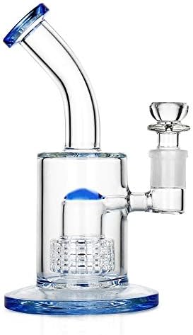 The7boX Thick Bong Glass Water Pipes Smoke Blue Bongs with Percolator 18.8mm¡­