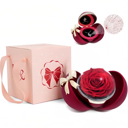 Image of CECEIN Gifts for Mom from Daughter, Handmade Crochet Rose Bouquet, Knitted Artificial Flowers for Mother’s Day