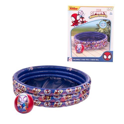 Marvel Spidey Piscine Gonflable, Spider-Man Piscine pour Enfants, Piscine Ronde Multicolore, 100 CM