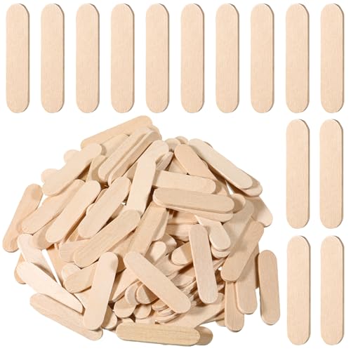 200pcs Mini Popsicle Sticks 1.6x0.4inch Wood Mini Craft Sticks Small Popsicle Stick Bulk For Ice Cream Treat Food Grade Popsicle Stick For Diy Art Christmas Ornaments Crafting Halloween Home Painting