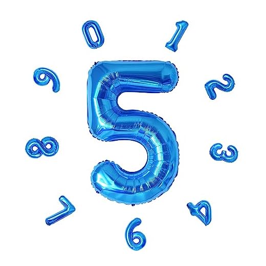 Globos de cumpleaños números 101CM, globos gigantes globos helio numeros para decoracion cumpleaños, fiestas, Año Nuevo, aniversarios, bodas decoración (Azul #5)