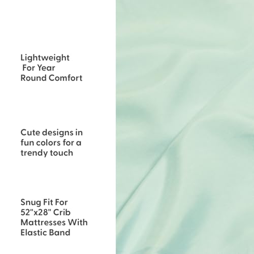 Image of The Peanutshell 4-Pack Fitted Crib Sheet Set - Super Soft & Breathable Baby Girl or Boy Crib Sheets, Nursery Decor, Fit for Standard Mattress Cover - Green Botanical