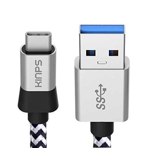 KINPS USB Type C Cable, 6ft/2m Fast Charger Braided Cord USB C to USB A 3.0 for Pixel 4/4XL, Samsung Note 10/S8/S9, Huawei Mate 30/P20, One Plus 6T/7, Nintendo Switch and More