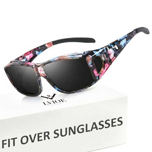 Image of LVIOE Over Glasses Sunglasses Wrap Around Polarized Sunglasses for Men Women Fit Over Prescription Glasses with UV Protection
