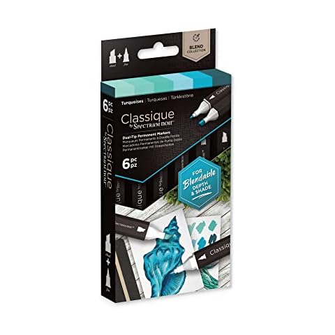 Crafter's Companion Spectrum Noir Classique Mezclar el Alcohol Marcadores Turquesas Cover