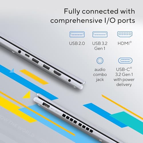 Image of ASUS Vivobook 16, 13th Gen, Intel Core i5-13420H,16GB RAM,512GB SSD,FHD (1920 x 1200) OLED,Win 11,M365 Basic (1Year)*,Backlit Keyboard,Office 2024,Silver,1.88 kg,X1605VA-SH1952WS, Thin & Light Laptop