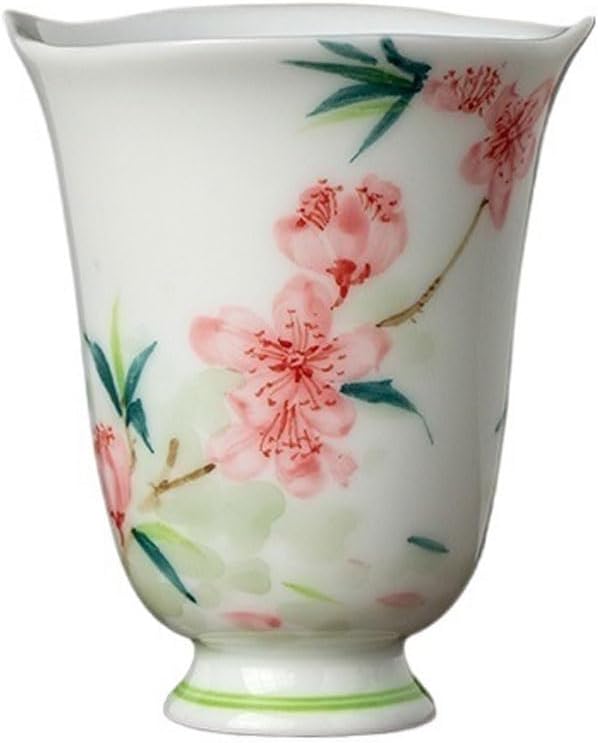 GSOUL Kungfu Tea cup Afternoon Tea Party Cup Hand-painted Peach Blossom Goblet Host Kung Fu Set Personal Small Tea Cups