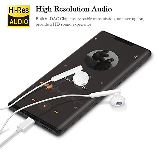 APETOO USB C Headphones for Samsung S20 FE, USB Type C Earphone Stereo