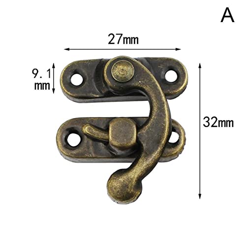 Moraillon de fermeture robuste et charnières pour boîte à bijoux - 3