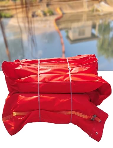 Barrera Flotante de PVC para petróleo: Barrera contra inundaciones de 12 m para ríos y contención de residuos sólidos, reciclable, 60 cm de Altura, solución de Alta Resistencia para respuest