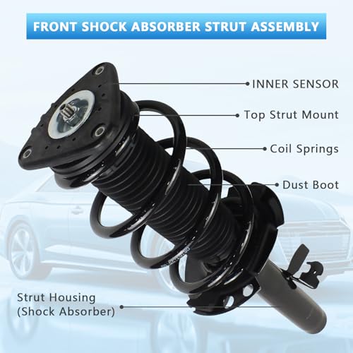 Pair Front Strut Assembly Compatible with 2014-2019 Ford Escape, Complete Shock Absorber with Coil Spring, OE# 172751 172750 by chsuatuo - Used condition - Image 5