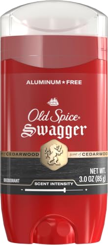 Image of Old Spice Aluminum Free Deodorant for Men, 24 /7 Odor Protection, 24 /7 Freshness & Lasting Scent, Swagger with Cedarwood Scent, 3.0 oz (Pack of 5)