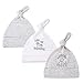 Produktbild Casa 3 stücke Neugeborenes Baby Baumwolle Hut Säuglings Schlaf Beanie Hüte Einstellbare Top Knot Gedruckt Kappe für Kleinkind 0-6 Monate