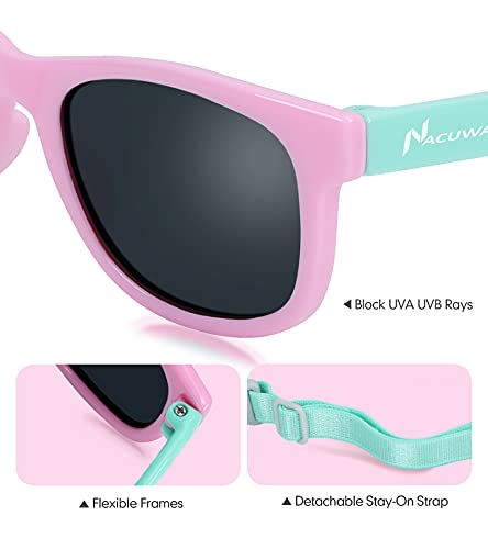 Nacuwa Óculos de sol para bebês – Óculos de sol 100% à prova de UV para bebês, crianças pequenas – I