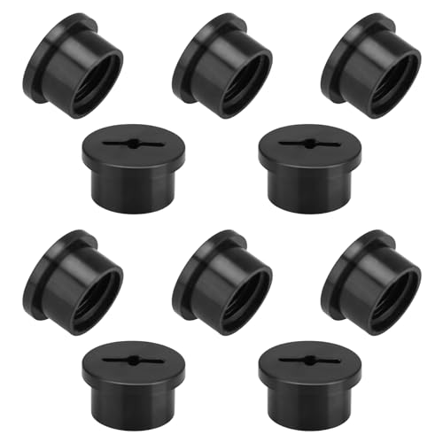 ArrogantF Football Helmet Bladder Valve Screws for Riddell Speedflex and Speed Icon, High Impact Resistant Valve Cap for Youth, Keep Riddell Helmet Parts Sealed - 10 Pcs Black