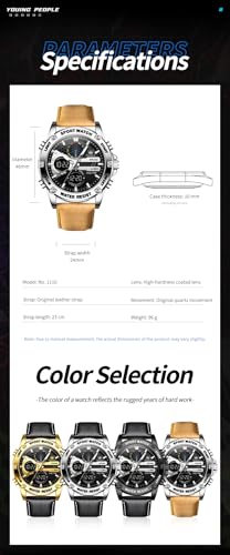 Image of OLEVS Men Watches Fashion Date Gift Chronograph Watch for Men Large Business Digital Calendar Waterproof Mens Wrist Watch
