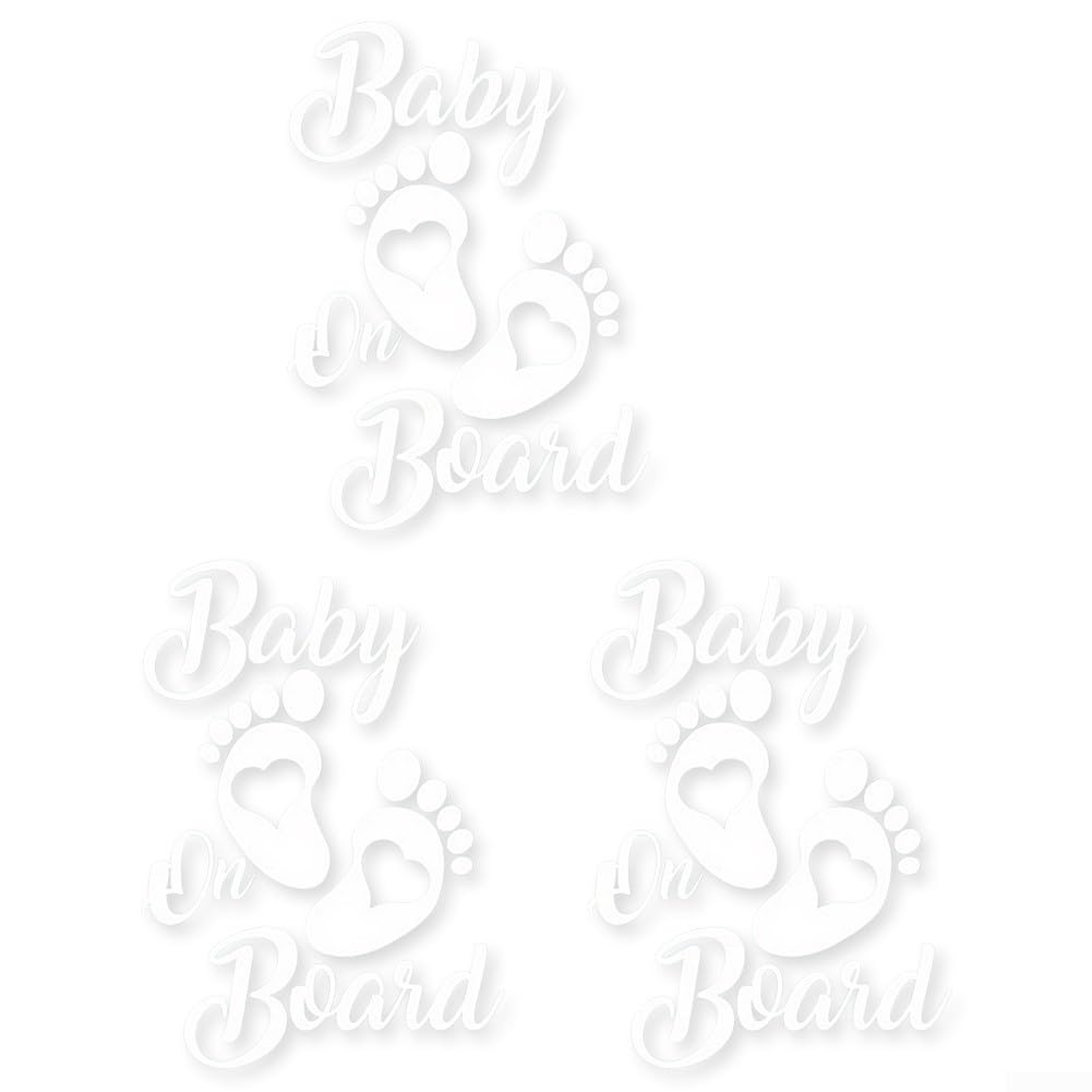 TDCuizent 3 Pack High Visibility Baby in Car Window Stickers
