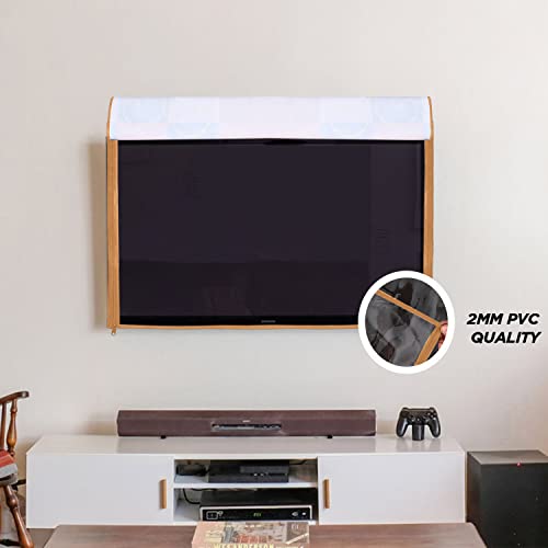 Image of Transparent LCD /LED T.V Protector Cover with Zipper Enclosure for 26 Inch Suitable for All Major Brand & Model (Color-Yellow, Size-25.5.3x17 Inches)