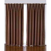 Amazon｜1級遮光カーテン 2枚入り ブラウン巾100X丈230｜カーテン