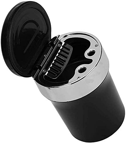 Posacenere Auto Con LED - Cilindro Autoestinguente, Con Coperchio, Luce Blu, Per Auto/Camion - Foto 5